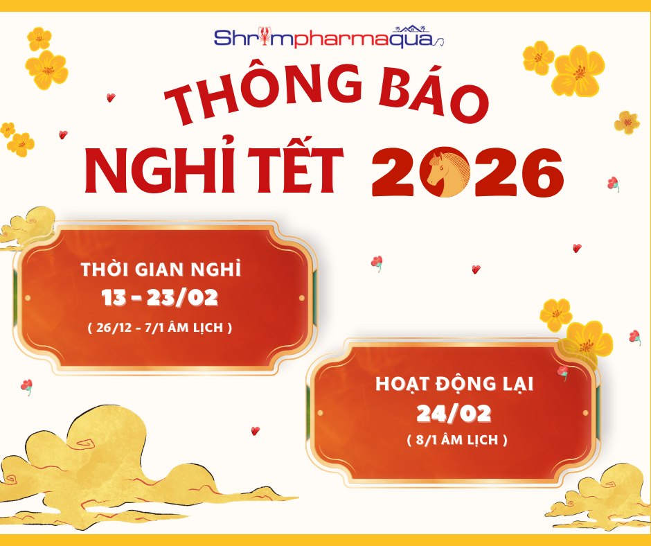 THÔNG BÁO – LỊCH NGHỈ TẾT NGUYÊN ĐÁN 2026 CỦA SHRIMPHARMAQUA